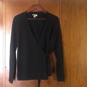 Loft wrap cardigan black